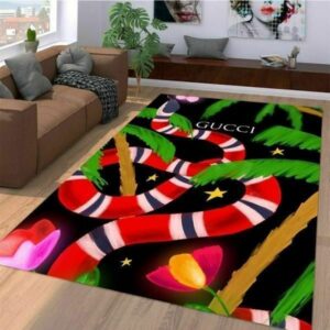 Gucci Area Red Snake Luxury Fashion Brand Rug Area Carpet Door Mat Home Decor
