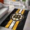 Boston Bruinss Nhl Hockey Team Logo Type 7099 Rug Area Carpet Home Decor Living Room