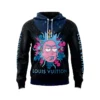 Louis Vuitton Rick And Morty Colorful Black Type 530 Hoodie Outfit Luxury Fashion Brand