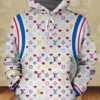 Louis Vuitton Heart Colorful Type 466 Hoodie Fashion Brand Outfit Luxury