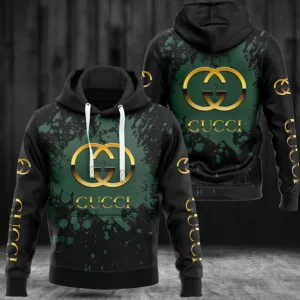 Gucci Dirty Dark Green Golden Type 298 Luxury Hoodie Outfit Fashion Brand