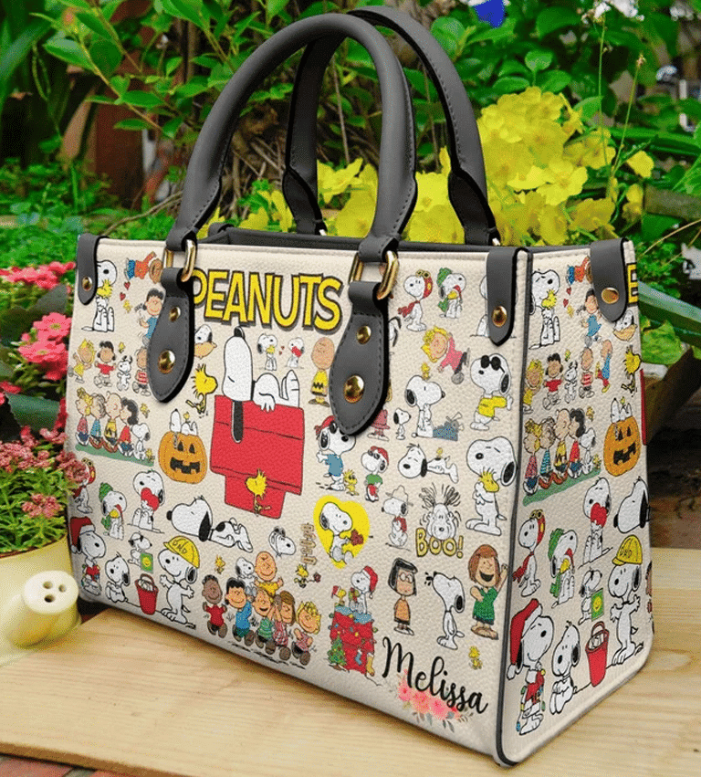 Snoopy Vintage Women Leather Hand Bag