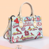 St Louis Cardinals 1g White Women Leather Hand Bag