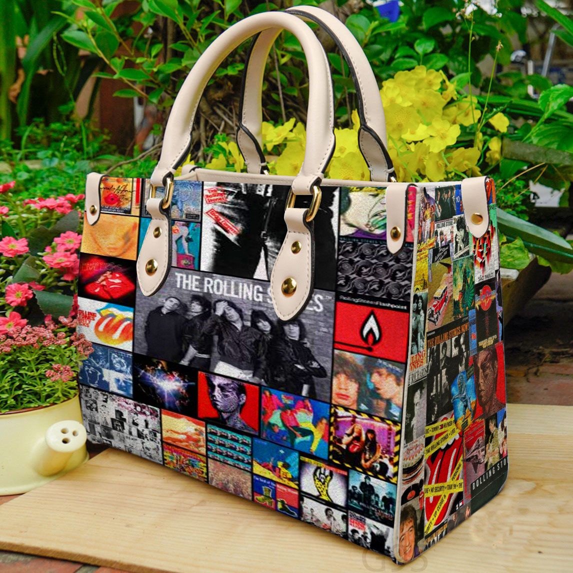 The Rolling Stones 2 Women Leather Hand Bag