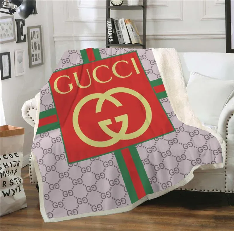 Gucci Fleece Blanket Home Decor Fashion Brand Luxury