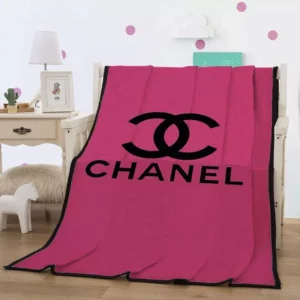 Chanel Pinky New Fleece Blanket Home Decor Fashion Brand Luxury