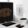 Versace Golden Glitterin Black Bathroom Set Luxury Fashion Brand Bath Mat Home Decor Hypebeast