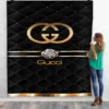 Gucci Diamond Fleece Blanket Home Decor Luxury Fashion Brand
