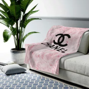 Chanel Pinky Fleece Blanket Home Decor Luxury Fashion Brand