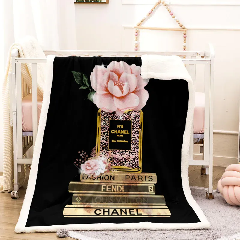 Chanel Top Fleece Blanket Fashion Brand Luxury Home Decor