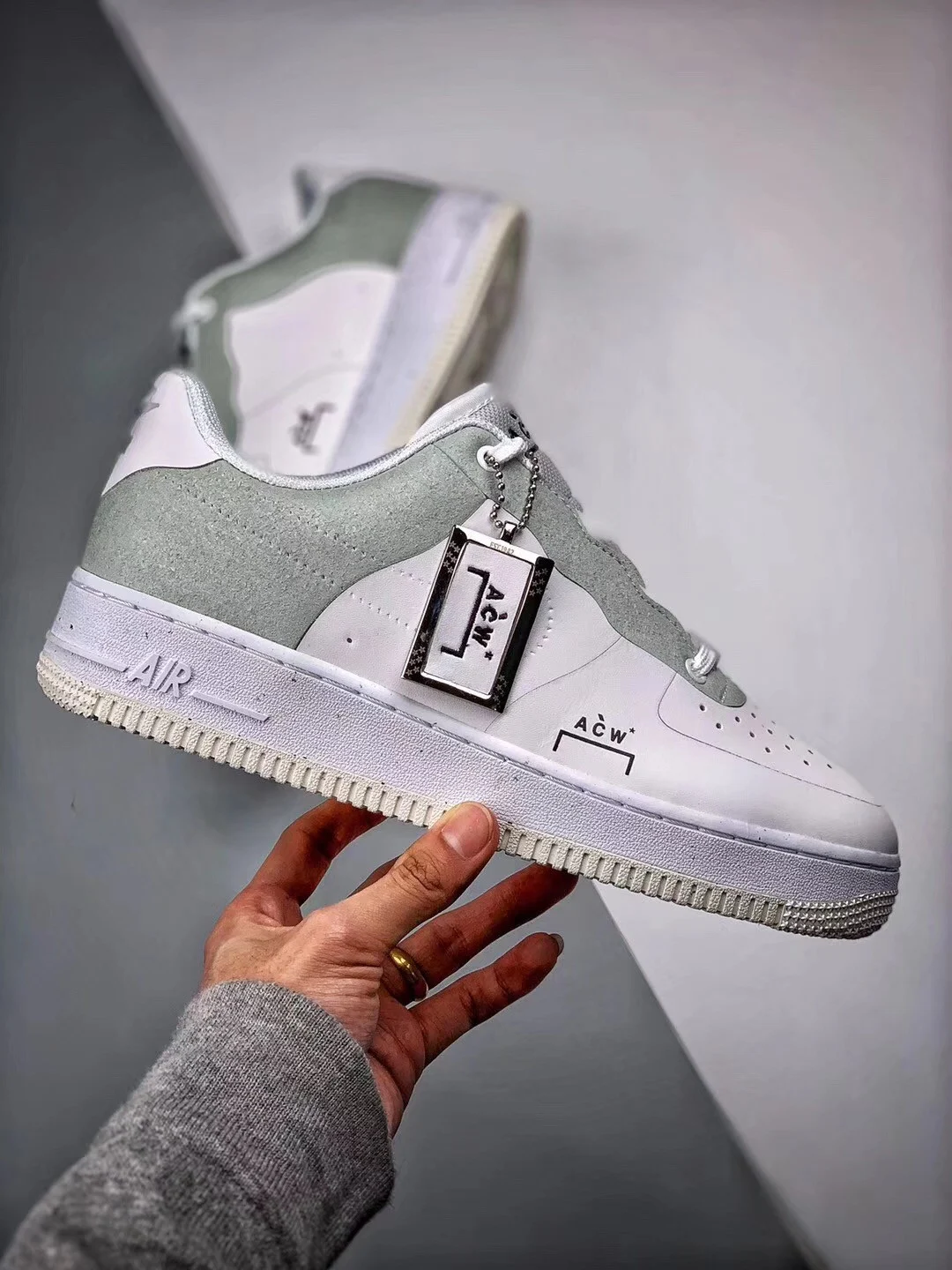 A-Cold-Wall x Nike Air Force 1 Low White Light Grey-Black For Sale