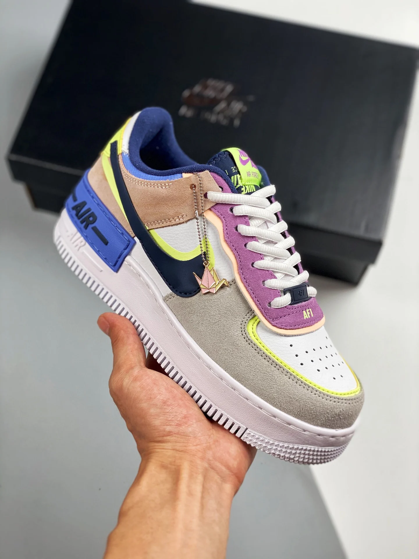 Nike Air Force 1 Shadow Photon Dust Royal Pulse-Barely Volt For Sale