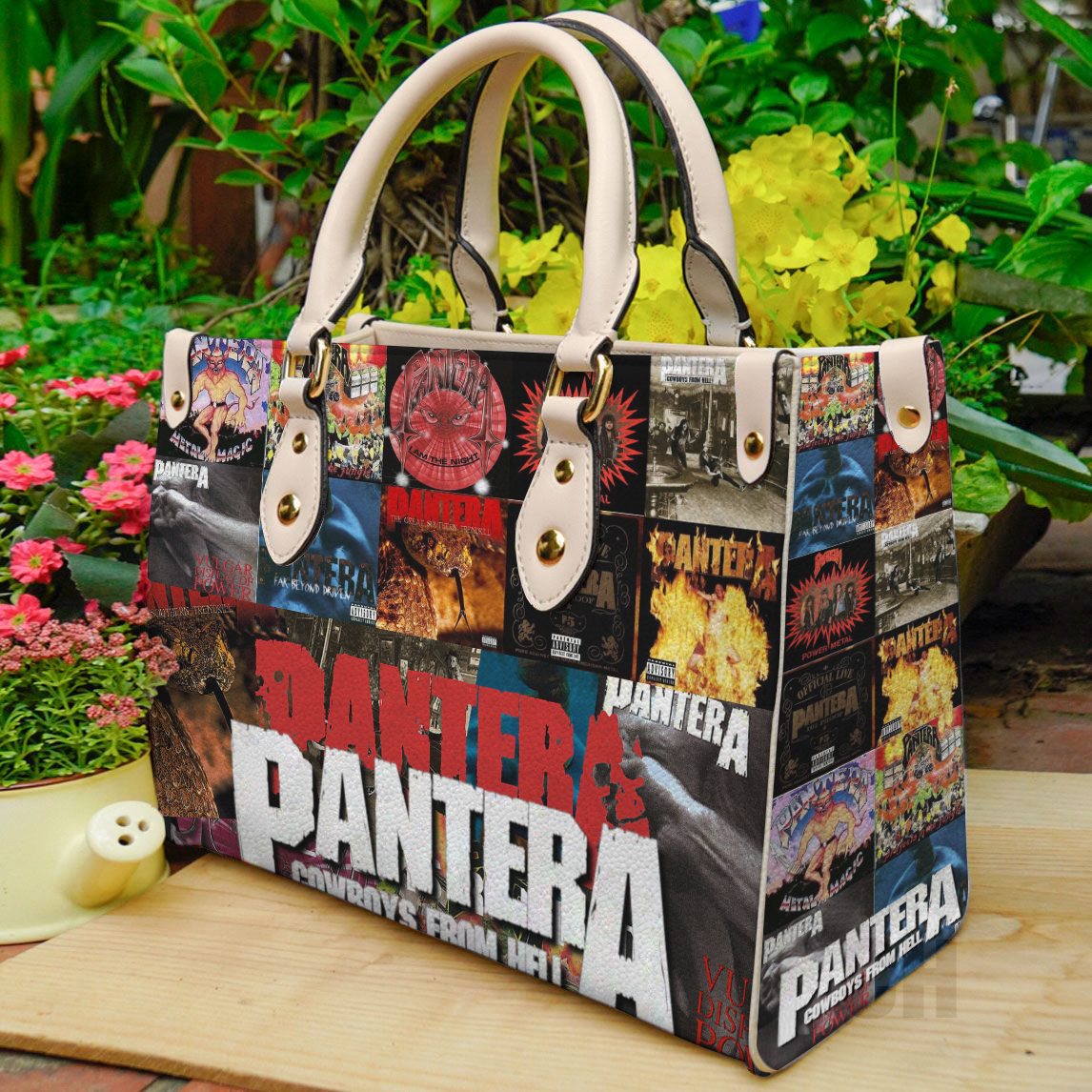 Pantera Band Women Leather Hand Bag
