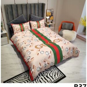 Guccigoldth.Com Logo Brand Bedding Set Bedroom Home Decor Bedspread Luxury
