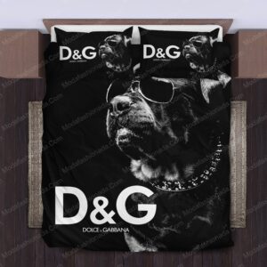 Rotweller Dolce &amp; Gabbana Logo Brand Bedding Set Home Decor Bedspread Bedroom Luxury