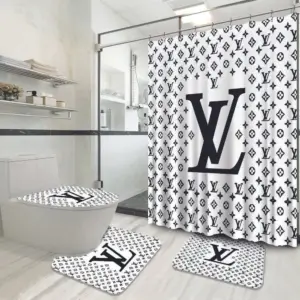 Louis Vuitton Bathroom Set Bath Mat Luxury Fashion Brand Home Decor Hypebeast