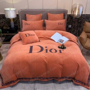 Christian Dior Logo Brand Bedding Set Bedroom Home Decor Luxury Bedspread