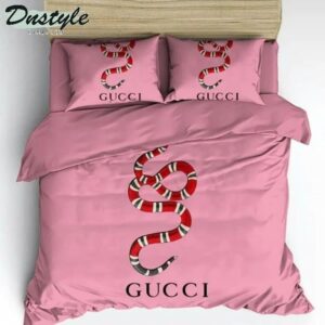 Gucci Logo Brand Bedding Set Bedspread Bedroom Luxury Home Decor