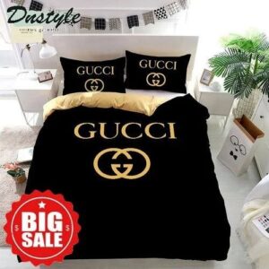 Gucci Logo Brand Bedding Set Home Decor Bedspread Luxury Bedroom