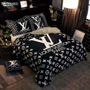 Louis Vuitton ( &amp; ) Logo Brand Bedding Set Home Decor Bedroom Bedspread Luxury