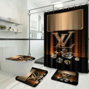 Louis Vuitton Lv Diamond Bathroom Set Luxury Fashion Brand Home Decor Hypebeast Bath Mat