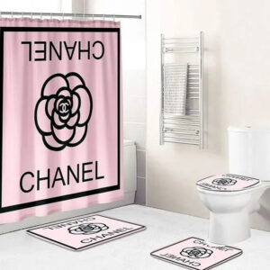 Chanel Pink Bathroom Set Home Decor Bath Mat Hypebeast Luxury Fashion Brand