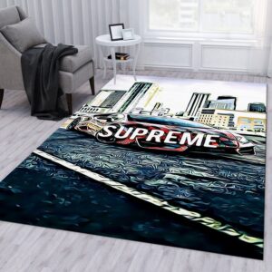 Supreme Lamborghini V Area Bed Luxury Fashion Brand Rug Door Mat Home Decor Area Carpet