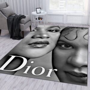 Dior Girl Bed Christmas Luxury Fashion Brand Rug Door Mat Area Carpet Home Decor