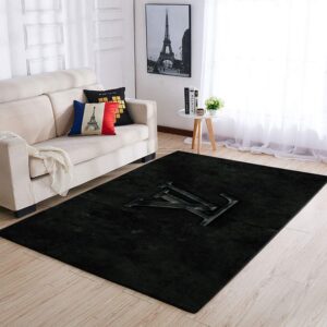 Dark Louis Vuitton Area Luxury Fashion Brand Rug Door Mat Area Carpet Home Decor