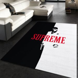 Scarface And Supreme Split Area Luxury Fashion Brand Rug Area Carpet Door Mat Home Decor