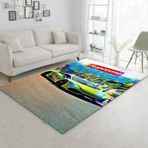 Supreme Lamborghini V Area For Luxury Fashion Brand Rug Area Carpet Home Decor Door Mat