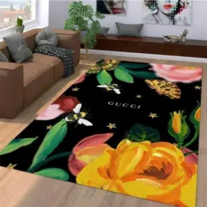 Gucci Bee Mat Luxury Fashion Brand Rug Area Carpet Door Mat Home Decor