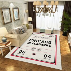 Chicago Blackhawks Nhl Us Type 7800 Rug Home Decor Living Room Area Carpet