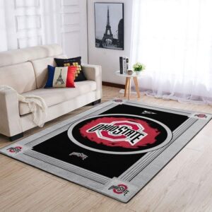 Ohio State Buckeyess Ncaa Football Basketball Team Logo Type 8016 Rug Area Carpet Living Room Home Decor
