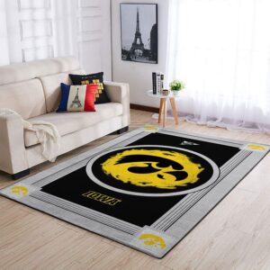 Iowa Hawkeyes Ncaa Team Logo Nice Type 8025 Rug Home Decor Area Carpet Living Room