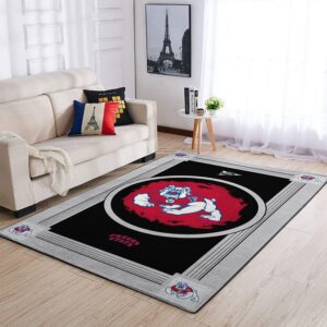 Fresno State Bulldogs Ncaa Team Logo Nice Type 8040 Rug Home Decor Area Carpet Living Room