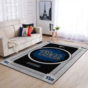 Pitt Panthers Ncaas Team Logo Type 8057 Rug Home Decor Living Room Area Carpet
