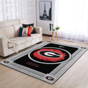 Georgia Bulldogss Ncaa Football Basketball Team Logo Type 8125 Rug Living Room Home Decor Area Carpet