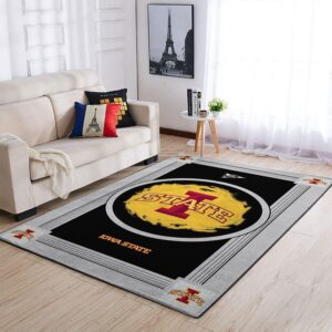 Iowa State Cyclones Ncaas Team Logo Type 8155 Rug Area Carpet Home Decor Living Room