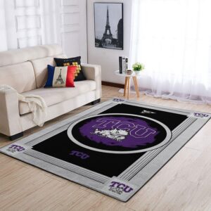 Tcu Horned Frogs Ncaas Team Logo Type 8158 Rug Area Carpet Home Decor Living Room