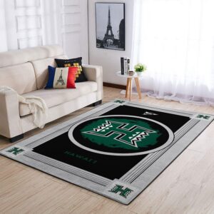 Hawaii Rainbow Warriors Ncaa Team Logo Nice Type 8194 Rug Area Carpet Living Room Home Decor
