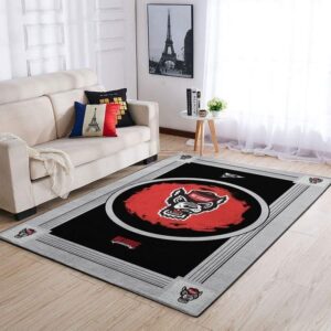 Nc State Wolfpacks Ncaa Football Basketball Team Logo Type 8267 Rug Living Room Area Carpet Home Decor