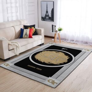 Georgia Tech Yellow Jackets Ncaa Team Logo Nice Type 8361 Rug Living Room Area Carpet Home Decor
