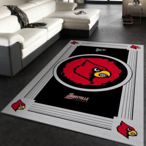 Louisville Cardinals Ncaa Team Logo Nice Rer Hj Type 8448 Rug Living Room Area Carpet Home Decor