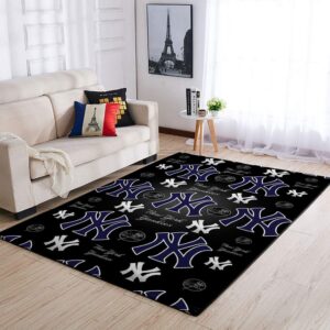 New York Yankees Mlb Baseball Team Logo Type 8707 Rug Home Decor Living Room Area Carpet
