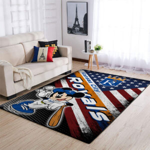 Kansas City Royals Mlb Team Logo Mickey Us Type 8748 Rug Area Carpet Home Decor Living Room