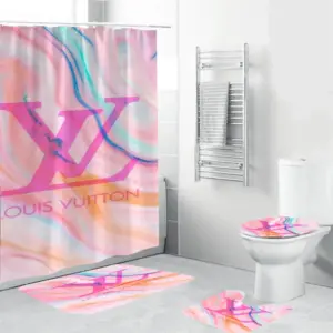 Louis Vuitton Bathroom Set Luxury Fashion Brand Bath Mat Hypebeast Home Decor