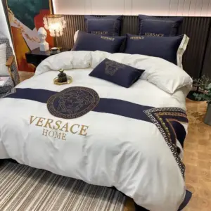 Gianni Versace Logo Brand Bedding Set Luxury Home Decor Bedroom Bedspread