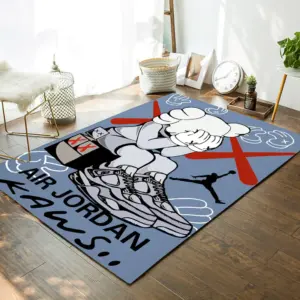Supreme Kaws Rectangle Rug Area Carpet Home Decor Fashion Brand Luxury Door Mat