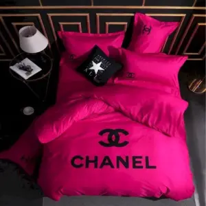 Chanel Paris Small Logo Brand Bedding Set Luxury Bedspread Home Decor Bedroom